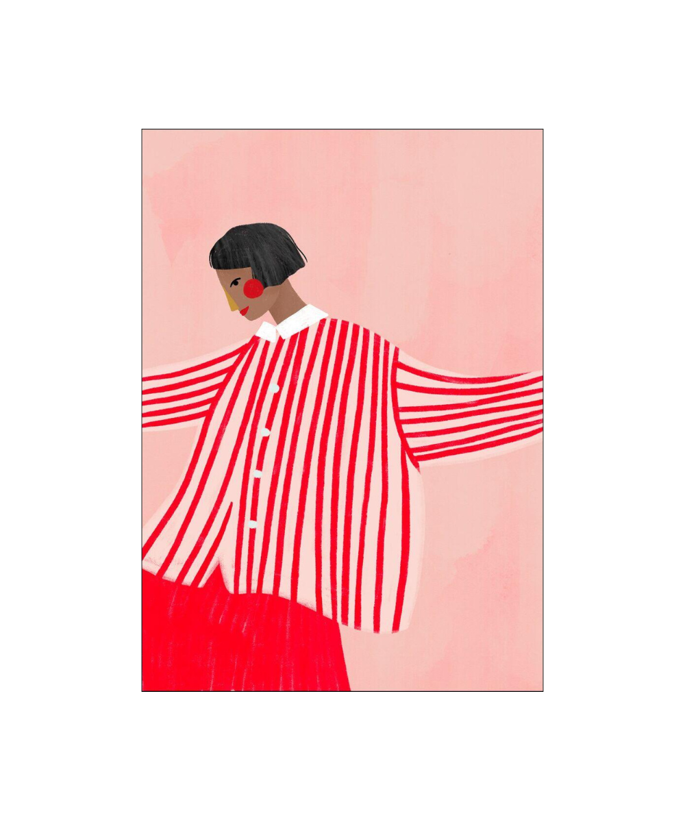 Bea Muller The Woman With the Red Stripes plakat